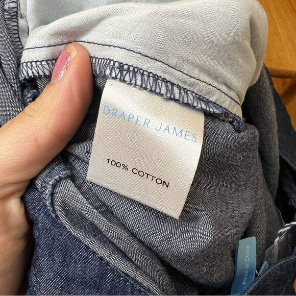 Draper James the waist jumpsuit in chambray dark wash NEW XS - Picture 11 of 12